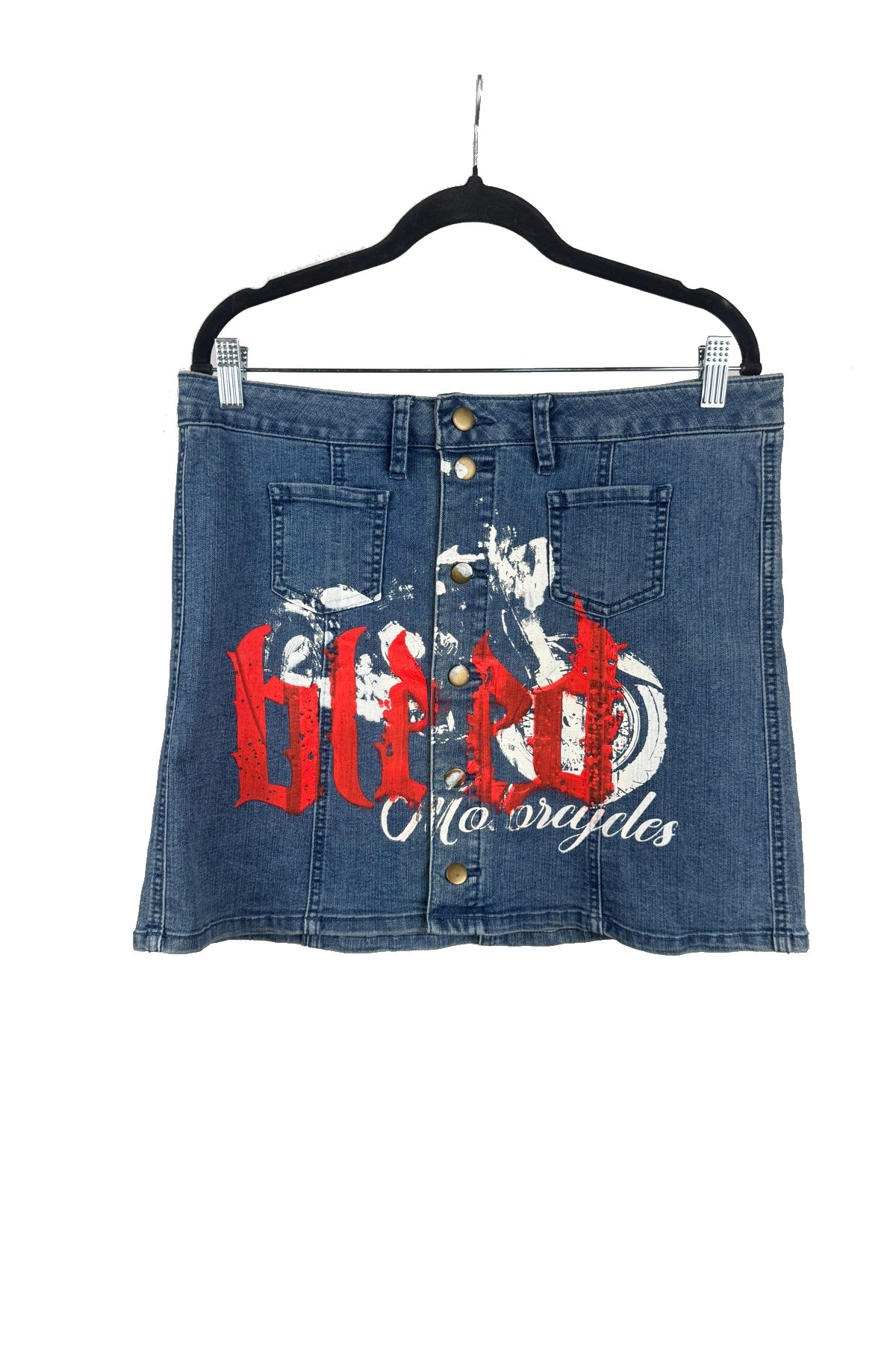 Bleed Denim Skirt