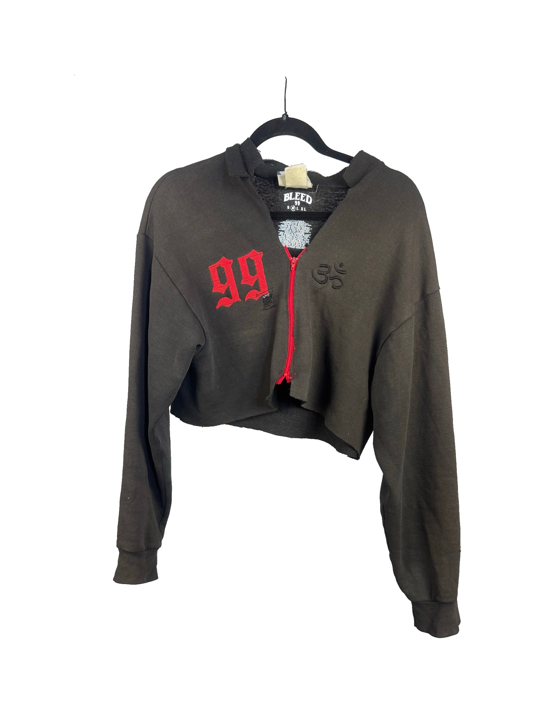 Bleed Cropped Pullover Zip