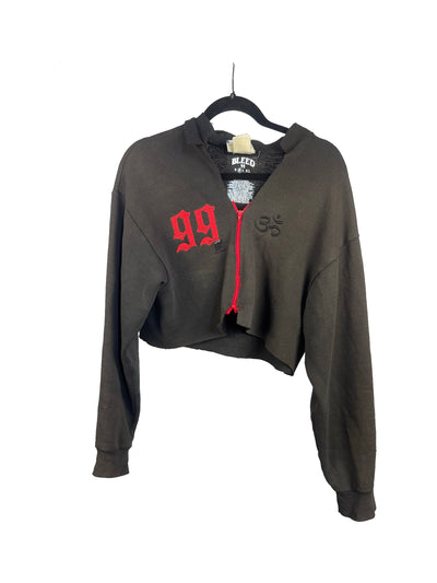 Bleed Cropped Pullover Zip