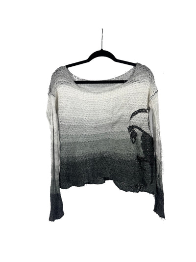 Grey Reaper Knit Sweater