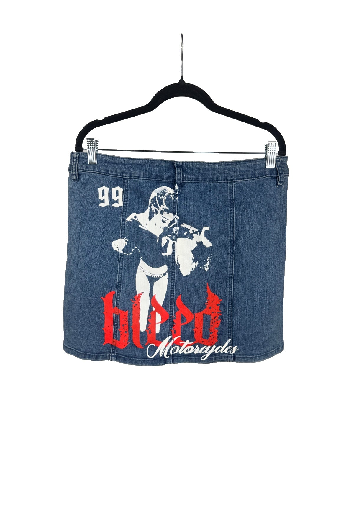Bleed Denim Skirt